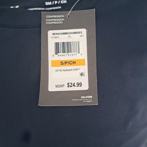 Under Armour Boys' Heat Gear Short Sleeve T- Shirt Sz S/P/ CH NWT - Picture 6 of 7